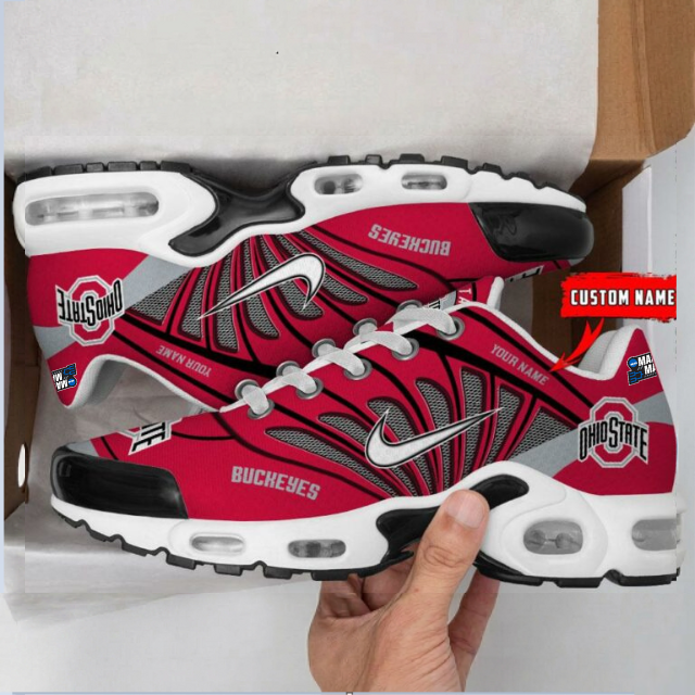 LIMITED EDITION - NEW CUSTOMIZED MAM NCAA30 OSB OS BUCKEYES UNISEX AIR MAX PLUS SNEAKERS