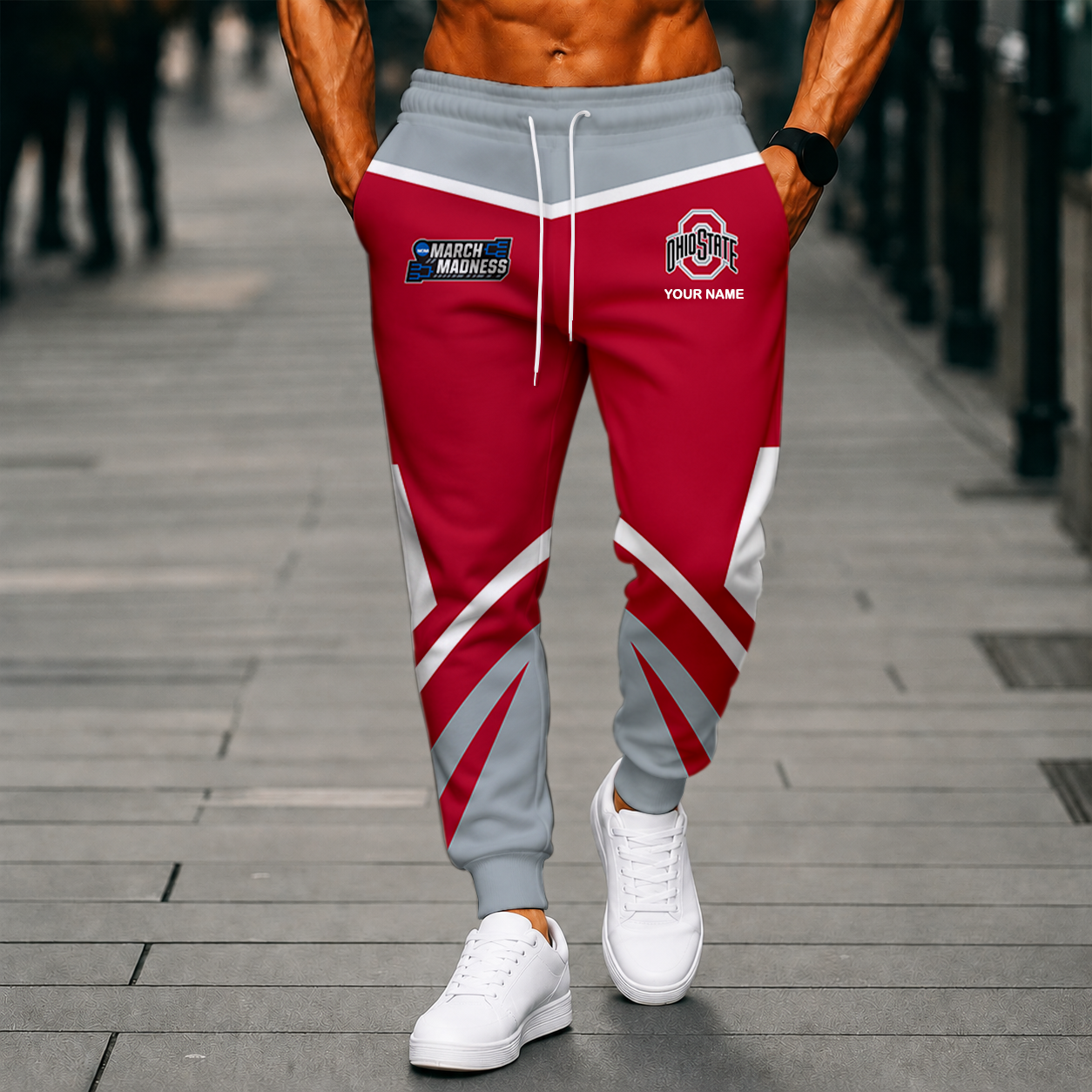 LIMITED EDITION - NEW CUSTOMIZED NCAA MAM30 OSB OHIO STATE BUCKEYES SWEATPANTS