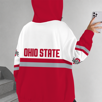 [FAN FAVORITE] NEW CUSTOMIZED NCAA MAM30 OSB OHIO STATE BUCKEYES STRAPPY ZIP HOODIE