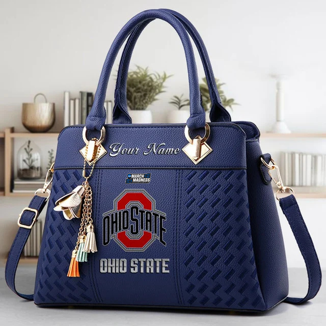 LIMITED EDITION - NEW CUSTOMIZED NCAA MAM30 OSB OHIO STATE BUCKEYES ZIP HANDBAG MULTICOLOR