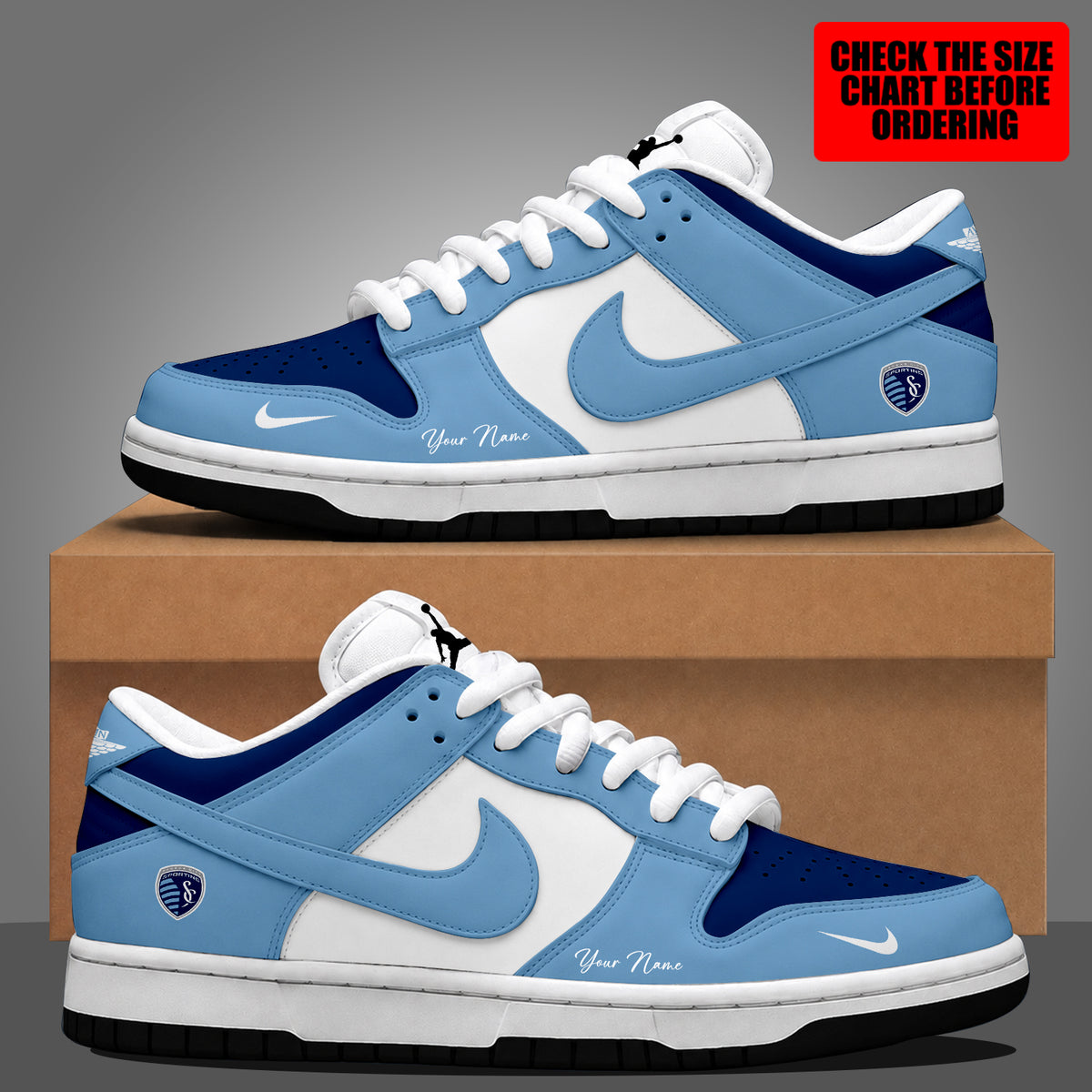 [FAN EXCLUSIVE] NEW CUSTOMIZED MLS30 SKC SPORTING KANSAS CITY DUNK LOW SHOES
