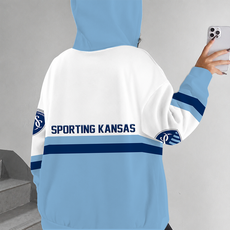 [FAN EXCLUSIVE] NEW CUSTOMIZED MLS30 SKC SPORTING KANSAS CITY ZIP HOODIE