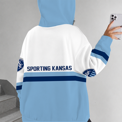 [FAN EXCLUSIVE] NEW CUSTOMIZED MLS30 SKC SPORTING KANSAS CITY ZIP HOODIE