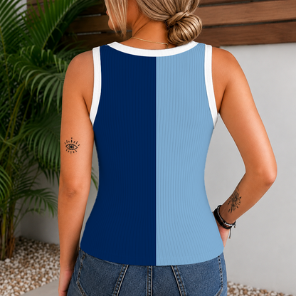 [FAN EXCLUSIVE] NEW CUSTOMIZED MLS30 SKC SPORTING KANSAS CITY V-NECK TANK TOP