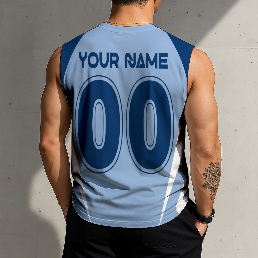 LIMITED EDITION - NEW CUSTOMIZED MLS30 SKC SKANSAS CITY TANK TOP & GYM SHIRT