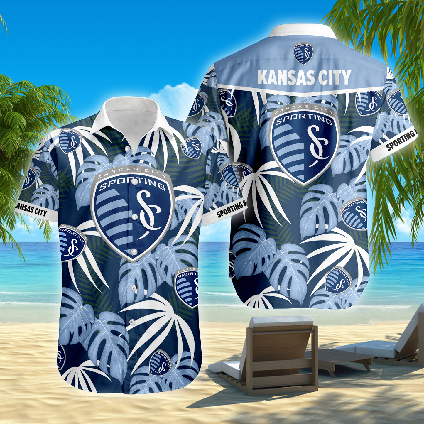 ENDING TODAY - NEW CUSTOMIZED MLS30 SKC SPORTING KANSAS CITY UNISEX HAWAIIAN SHIRT