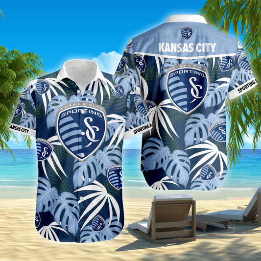ENDING TODAY - NEW CUSTOMIZED MLS30 SKC SPORTING KANSAS CITY UNISEX HAWAIIAN SHIRT