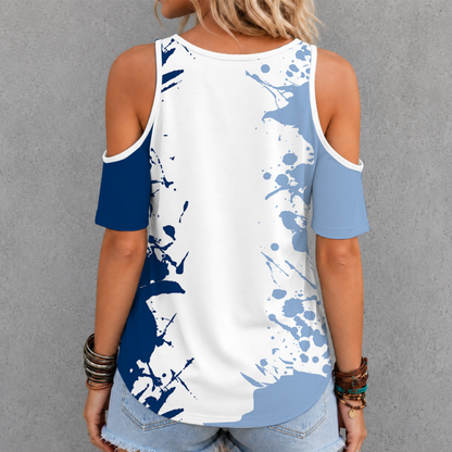 [FAN EXCLUSIVE] NEW CUSTOMIZED MLS30 SKC SPORTING KANSAS CITY CRISS CROSS V-NECK TOP
