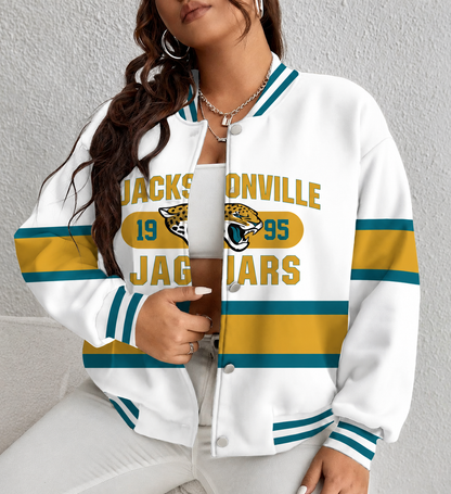 LIMITED EDITION - NEW CUSTOMIZED NFL30 JSJ JACKSONVILLE JAGUARS SATIN VARSITY & BASEBALL JACKET