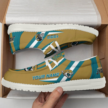 [SPECIAL OFFER] NEW CUSTOMIZED NFL30 JSJ JACKSONVILLE JAGUARS LOAFER SHOES