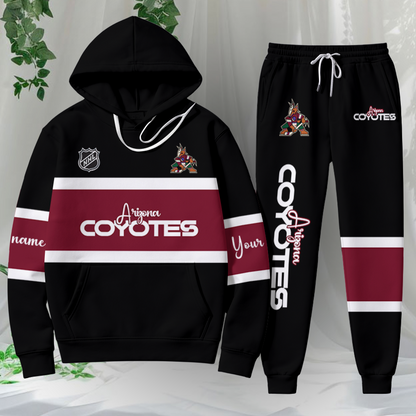 LIMITED EDITION - NEW CUSTOMIZED NHL30 AZC ARIZONA COYOTES HOODIE & SWEATPANTS SET