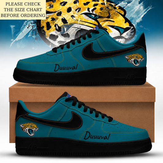LIMITED EDITION - NEW CUSTOMIZED NFL30 JSJ JACKSONVILLE JAGUARS AF1 SHOES