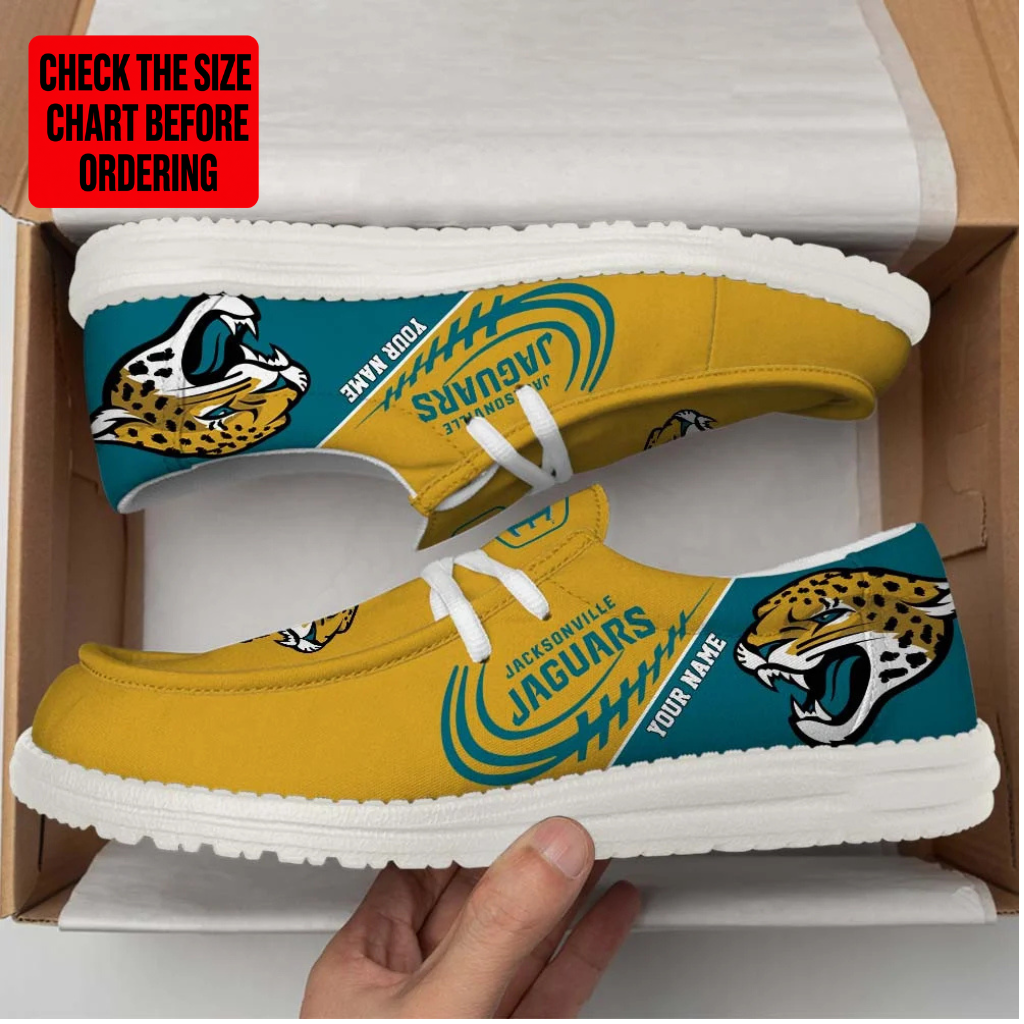 [SPECIAL OFFER] NEW CUSTOMIZED NFL30 JSJ JACKSONVILLE JAGUARS LOAFER SHOES