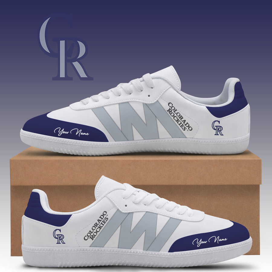 [FLASH SALE] NEW CUSTOMIZED MLB30 COR COLORADO ROCKIES CLASSIC SNEAKERS