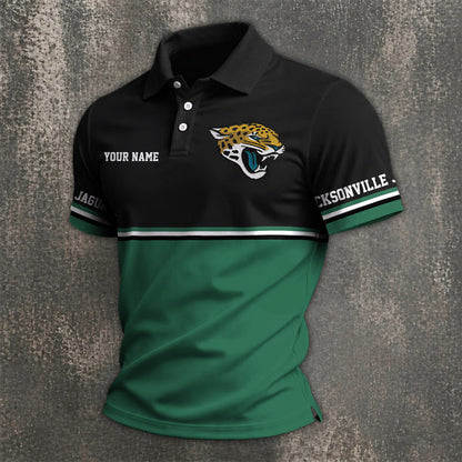 [SPECIAL OFFER] NEW CUSTOMIZED NFL30 JSJ JACKSONVILLE JAGUARS POLO SHIRT
