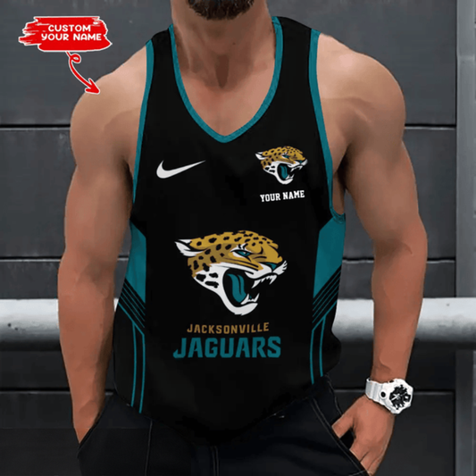 [SPECIAL OFFER] NEW CUSTOMIZED NFL30 JSJ JACKSONVILLE JAGUARS UNISEX TANK TOP