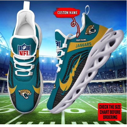 [SPECIAL OFFER] NEW CUSTOMIZED NFL30 JSJ JACKSONVILLE JAGUARS UNISEX CLUNKY SNEAKERS