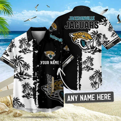LIMITED EDITION - NEW CUSTOMIZED NFL30 JSJ JACKSONVILLE JAGUARS UNISEX HAWAIIAN SHIRT & SHORTS SET