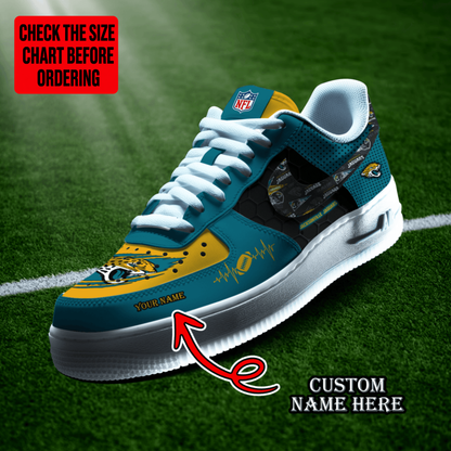 [SPECIAL OFFER] NEW CUSTOMIZED NFL30 JSJ JACKSONVILLE JAGUARS AF1 SHOES