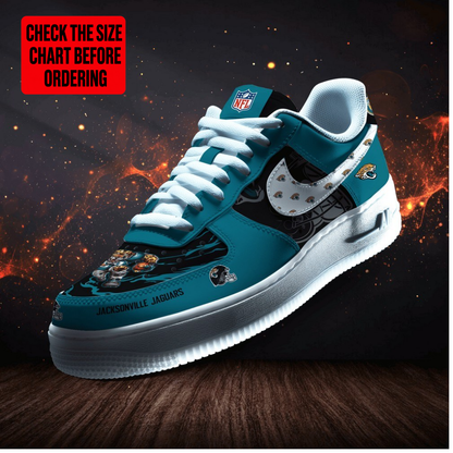 LIMITED EDITION - NEW CUSTOMIZED NFL30 JSJ JACKSONVILLE JAGUARS AF1 SHOES