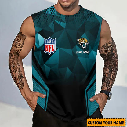 LIMITED EDITION - NEW CUSTOMIZED NFL30 JSJ JACKSONVILLE JAGUARS MEN'S GYM SHIRT