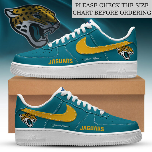 LIMITED EDITION - NEW CUSTOMIZED NFL30 JSJ JACKSONVILLE JAGUARS AF1 SHOES