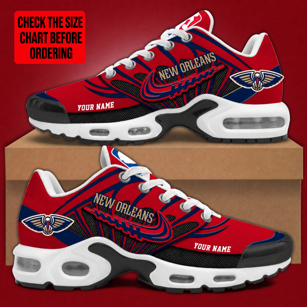 [HOT DEAL] NEW CUSTOMIZED NBA30 NOP NEW ORLEANS PELICANS AIR MAX PLUS SNEAKERS
