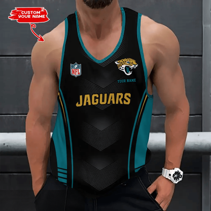 [SPECIAL OFFER] NEW CUSTOMIZED NFL30 JSJ JACKSONVILLE JAGUARS UNISEX TANK TOP