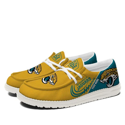 [SPECIAL OFFER] NEW CUSTOMIZED NFL30 JSJ JACKSONVILLE JAGUARS LOAFER SHOES