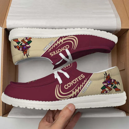 [SUPER SALE] NEW CUSTOMIZED NHL30 AZC ARIZONA COYOTES PREMIUM LOAFER SHOES