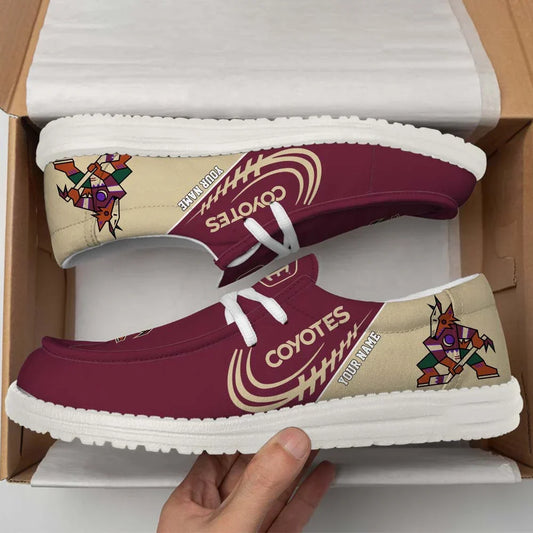 [SUPER SALE] NEW CUSTOMIZED NHL30 AZC ARIZONA COYOTES PREMIUM LOAFER SHOES
