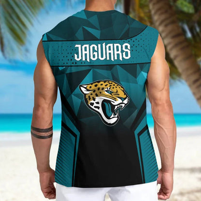 LIMITED EDITION - NEW CUSTOMIZED NFL30 JSJ JACKSONVILLE JAGUARS MEN'S GYM SHIRT