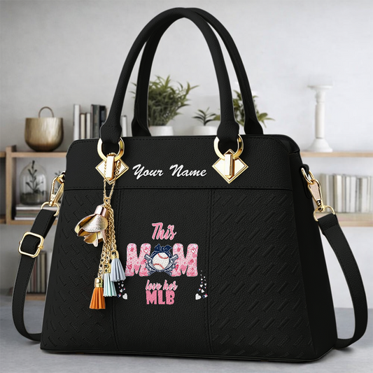 LIMITED EDITION - NEW CUSTOMIZED MLB31 MAJOR LEAGUE BASEBALL ZIP HANDBAG MULTICOLOR