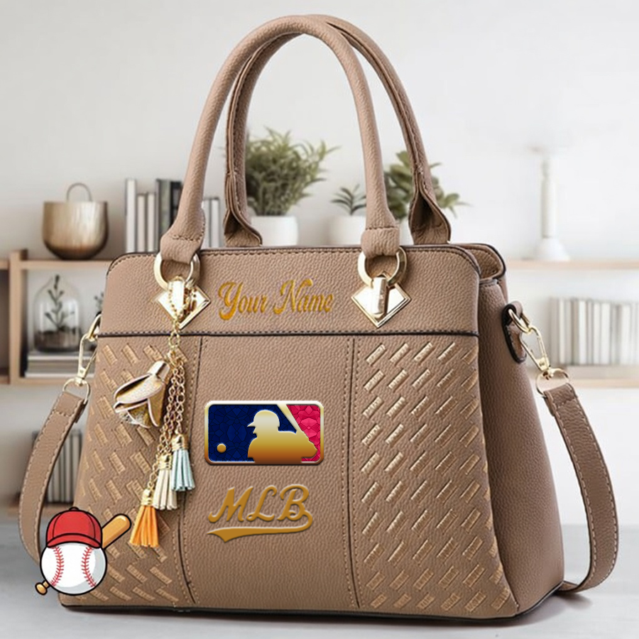 LIMITED EDITION - NEW CUSTOMIZED MLB31 MAJOR LEAGUE BASEBALL ZIP HANDBAG MULTICOLOR