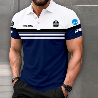 LIMITED EDITION - NEW CUSTOMIZED NCAA CWS31 CWS COLLEGE WORLD SERIES POLO SHIRT