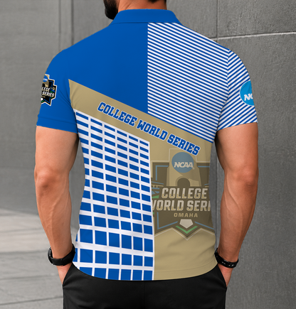 VIRAL EDITION - NEW CUSTOMIZED NCAA CWS31 COLLEGE WORLD SERIES POLO SHIRT