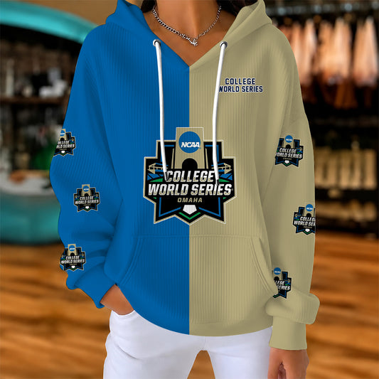 [FAN FAVORITE] NEW CUSTOMIZED NCAA CWS31 COLLEGE WORLD SERIES RIBBED HOODIE & SWEATSHIRT
