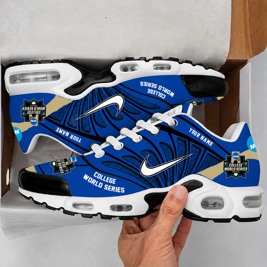 LIMITED EDITION - NEW CUSTOMIZED NCAA CWS31 COLLEGE WORLD SERIES UNISEX AIR MAX PLUS SNEAKERS