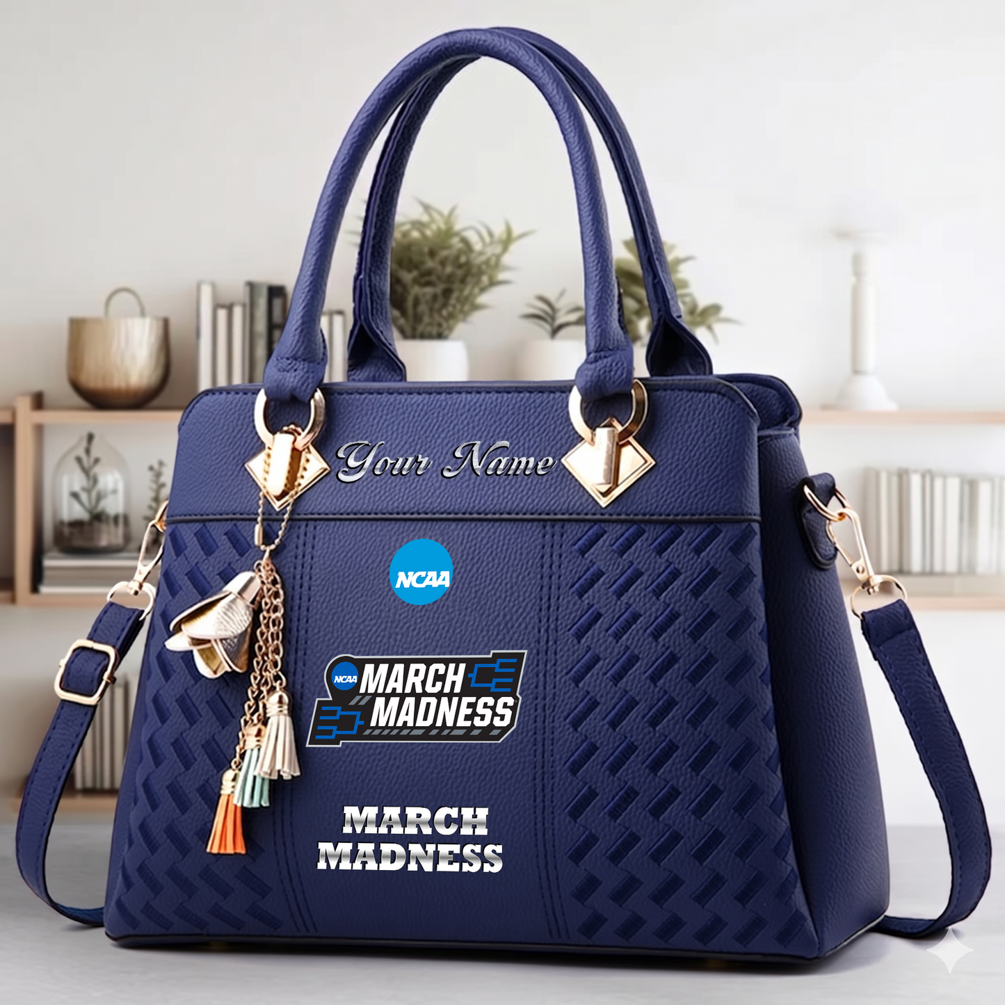 LIMITED EDITION - NEW CUSTOMIZED NCAA MAM31 MARCH MADNESS ZIP HANDBAG MULTICOLOR