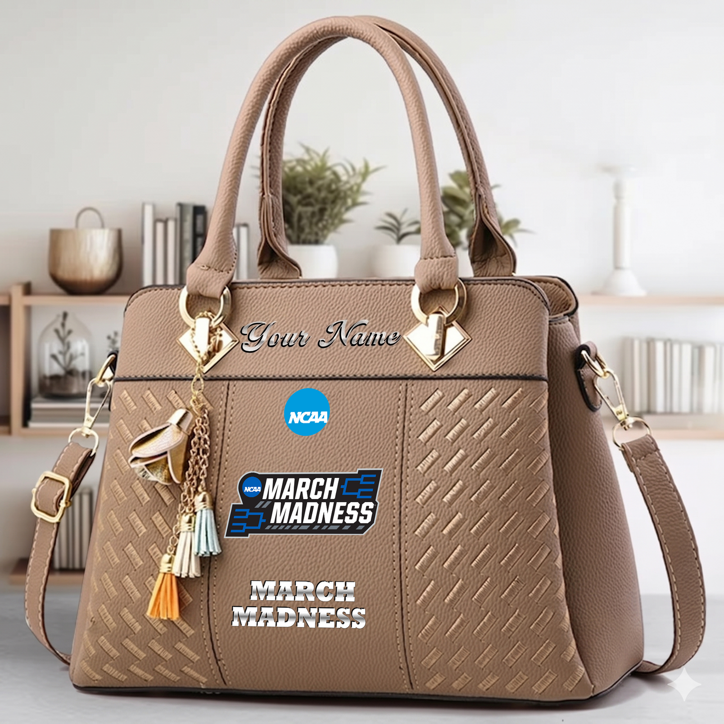 LIMITED EDITION - NEW CUSTOMIZED NCAA MAM31 MARCH MADNESS ZIP HANDBAG MULTICOLOR