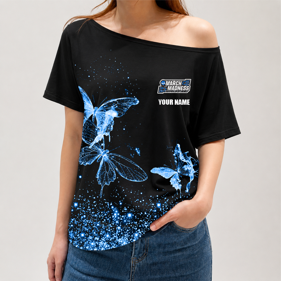 [FAN FAVORITE] NEW CUSTOMIZED NCAA MAM31 MAM MARCH MADNESS STRAPPY OFF-SHOULDER SHIRT