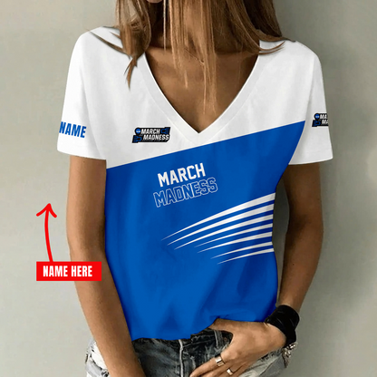 [FAN FAVORITE] NEW CUSTOMIZED NCAA MAM31 MAM MARCH MADNESS STRAPPY V-NECK FEMALE SHIRT