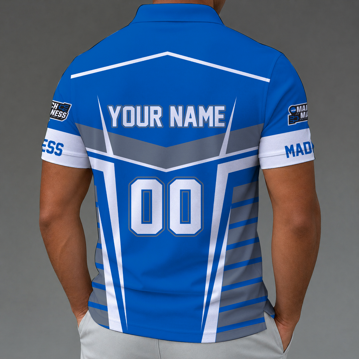 [FAN FAVORITE] NEW CUSTOMIZED NCAA MAM31 MAM MARCH MADNESS STRAPPY POLO SHIRT
