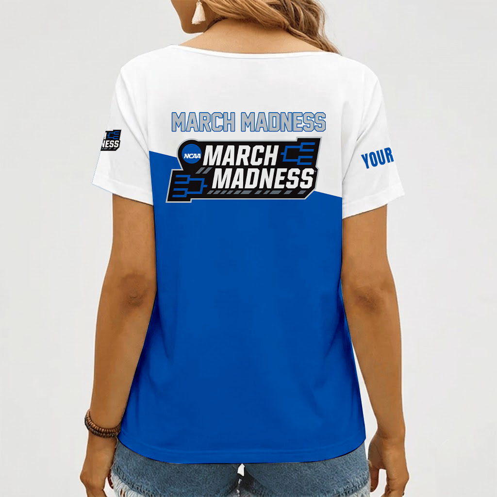 [FAN FAVORITE] NEW CUSTOMIZED NCAA MAM31 MAM MARCH MADNESS STRAPPY V-NECK FEMALE SHIRT