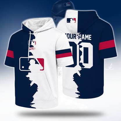 LIMITED EDITION - NEW CUSTOMIZED MLB31 MAJOR LEAGUE BASEBALL SHORT SLEEVE HOODIE