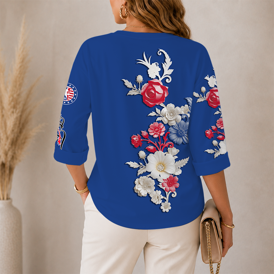 [HOT DEAL] NEW CUSTOMIZED NBA31 NATIONAL BASKETBALL ASSOCIATION WOMEN'S V-NECK LONG SLEEVE SHIRT