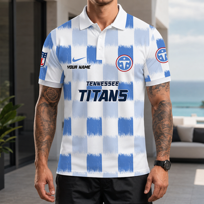 [SPECIAL OFFER] NEW CUSTOMIZED NFL31 TST TENNESSEE TITANS POLO SHIRT