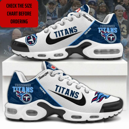 ELITE EDITION - NEW CUSTOMIZED NFL31 TST TENNESSEE TITANS AIR MAX PLUS SNEAKERS