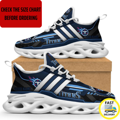EXCLUSIVE EDITION - NEW CUSTOMIZED NFL31 TST TENNESSEE TITANS MAX SOUL SHOES