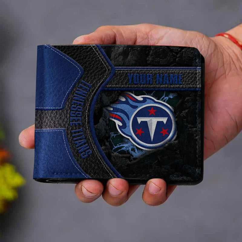 VIRAL EDITION - NEW CUSTOMIZED NFL31 TST TENNESSEE TITANS LEATHER WALLET